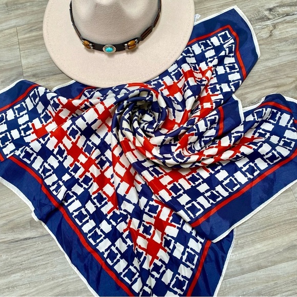 Made in Japan Scarf/wrap w Mediterranean boho coastal vibe - Picture 12 of 12